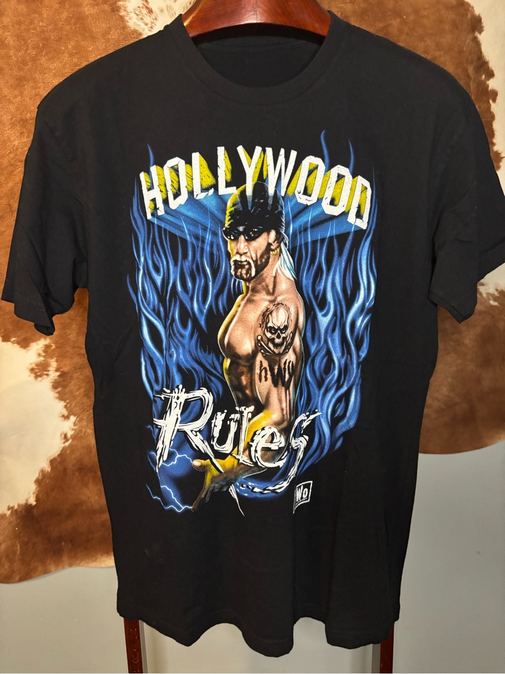 Hollywood Hulk Hogan Rules WWE WCW Wrestling Graphic T-Shirt Fits Men’s Large